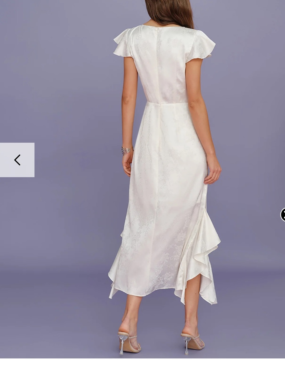 RIHOAS Ivory Satin High-Low Ruffle Dress - Picture 2 of 2
